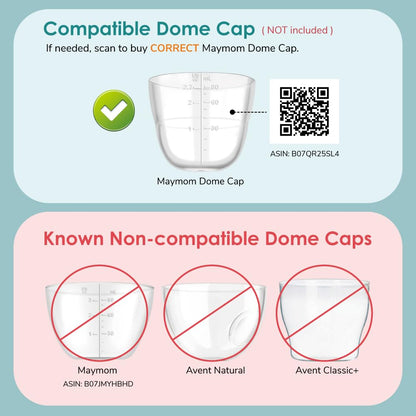 Maymom Screw Lids Aka Travel Caps with Rewritable Sealing Disc Compatible with Avent Bottle, Maymom Wide Mouth Bottles; Cap Replace Avent Natural Bottle Sealing Ring and Sealing Disc, 6pcs. (Blue)