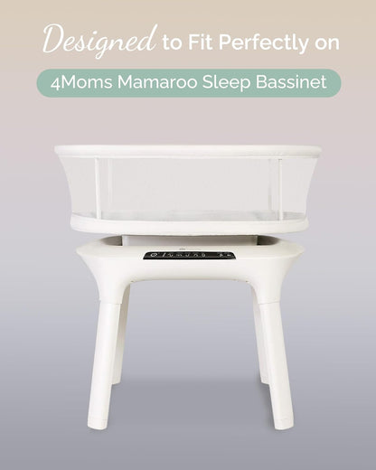 Bassinet Sheets Compatible with Baby Delight Beside Me Dreamer Bassinet, 33x20 for Baby Bedside Sleeper - Buttery Soft, Premium Stretchy Jersey Knit Sheets - Sky + Sage + Cloud, 3 Pack