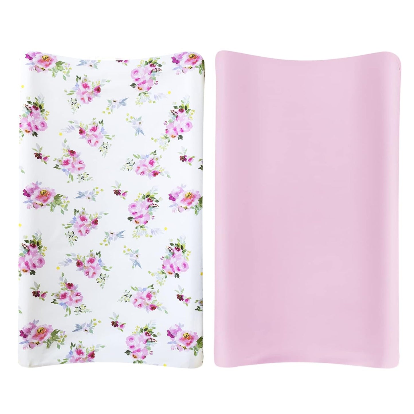 Pack and Play Sheets, 2 Pack Mini Crib Sheets, Stretchy Playard Fitted Sheet, Compatible with Graco Pack n Play, Soft and Breathable Material, Planet & Flower