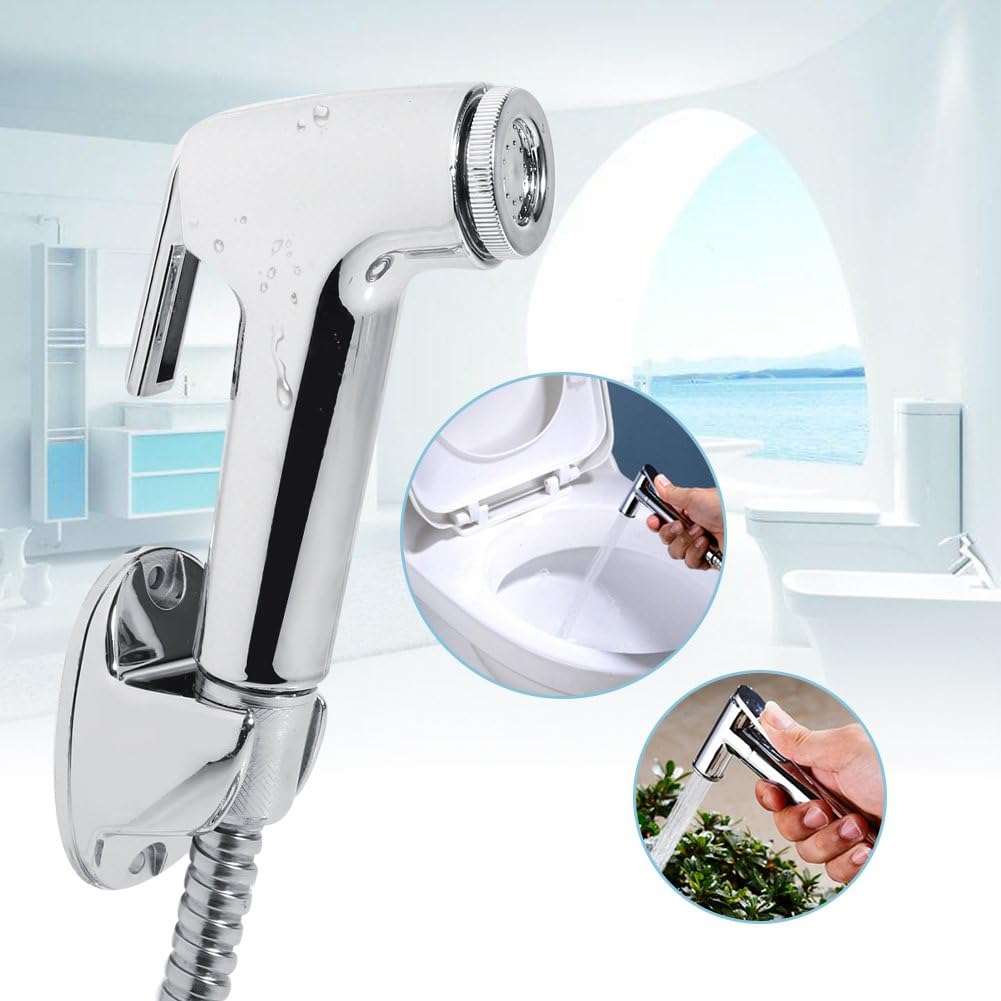 ZPSHYD Handheld Toilet Bidet Sprayer with Stainless Steel Bidet Hose and Wall Bracket ABS Spray Faucet Kit for Feminine Wash Baby Diaper Wash Muslim Showe