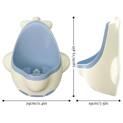 Cute Frog Potty Training Urinal for Boys with Funny Aiming Target - Blackish Green