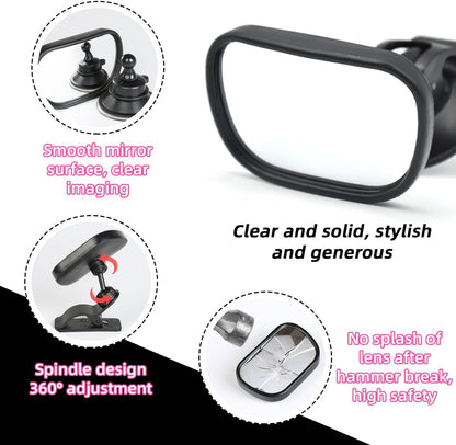 Kewucn Baby Car Mirror, Shatterproof Automotive Interior Rearview Baby Observation Mirror, Adjustable Child Safety Seat Rear View Mirror, Universal Accessories for Most Cars