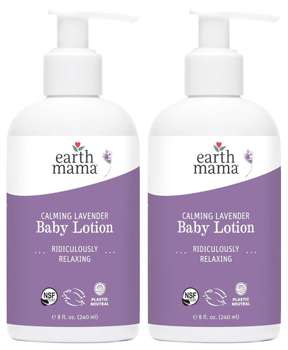 Earth Mama Simply Non-Scents Baby Lotion for Dry Skin - Calendula Cream for Newborn Skin Care - 8 oz - Fragrance Free - Infant Essentials