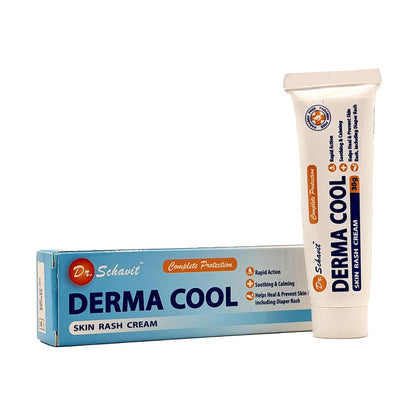 Derma Cool Skin Rash Cream – Rapid-Action Soothing Relief for Red, Irritated, Dry Skin & Diaper Rash – Helps Heal, Protect & Prevent Rashes. Intensive Care Formula 30g