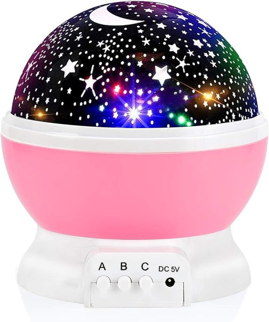 Night Light for Kids, Toys for 3 4 5 6 7 8 Year Old Boys Girls, Star Projector 360 Degree Rotation - 4 LED Bulbs 12 Light Color Changing with USB Cable, Romantic Gifts for Men Women Children
