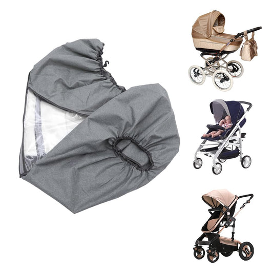 Tiiyee Stroller Rain Cover, Universal Baby Travel Weather Shield Waterproof Windproof Protection Breathable Protect from Dust with Storage Pocket for Most Single Strollers Jogging Pushchairs