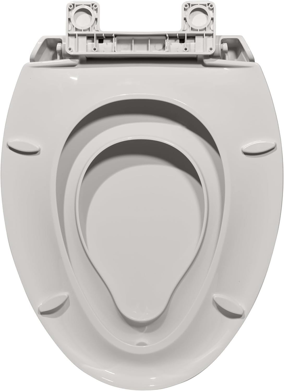 17" White Round Toilet Seat for Adult and Child, Built-In Potty Training Seat with Soft Quiet Close Non-Slip Design, Magnetic Kids Seat and Cover for Round/Oval Toilets, Easy to Install and Clean