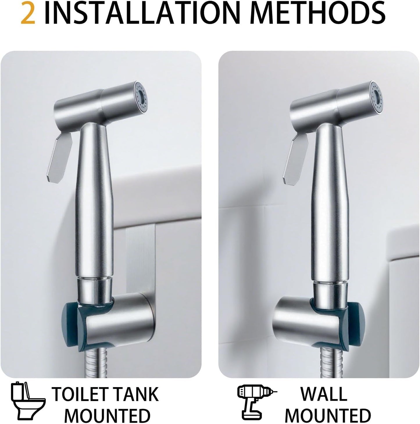 Bidet Attachment for Toilet - Handheld Bidet Sprayer with Jet Spray, Muslim Shower & Shatafa Toilet Hose/Bidet Hose