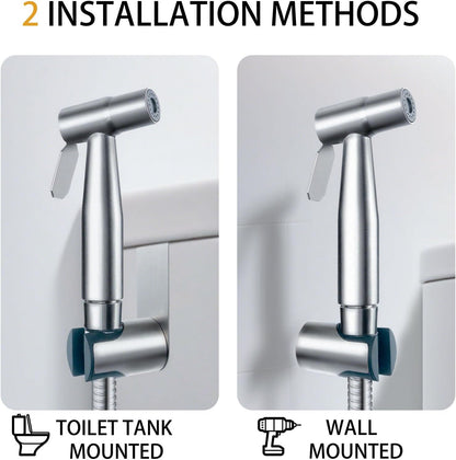 Bidet Attachment for Toilet - Handheld Bidet Sprayer with Jet Spray, Muslim Shower & Shatafa Toilet Hose/Bidet Hose