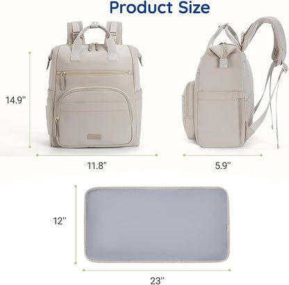 mommore Neoprene Diaper Bag Backpack Small Lightweight Baby Diaper Bags Water Resistant Diaper Backpack for Boys Girls Newborn with Changing Pad, Stroller Straps