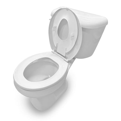Ingenuity Ready Set Go Potty Training Toilet, Removable Bowl, Non-Skid Bottom, Wide Stable Base, Age 18 Months & Up, White & Grey