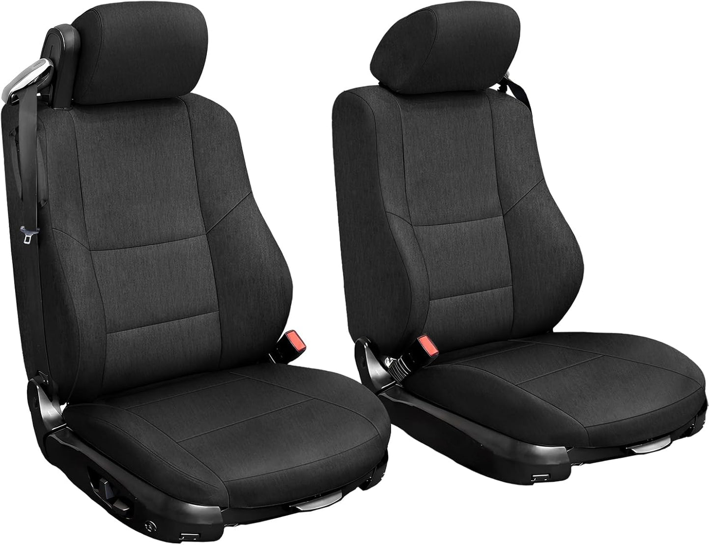 Front Seat Covers Compatible with 2000-2014 BMW 3 Series Convertible 320CI/323CI/325CI/330CI Standard, Heavy Duty Cationic Linen Fabric Seat Protector