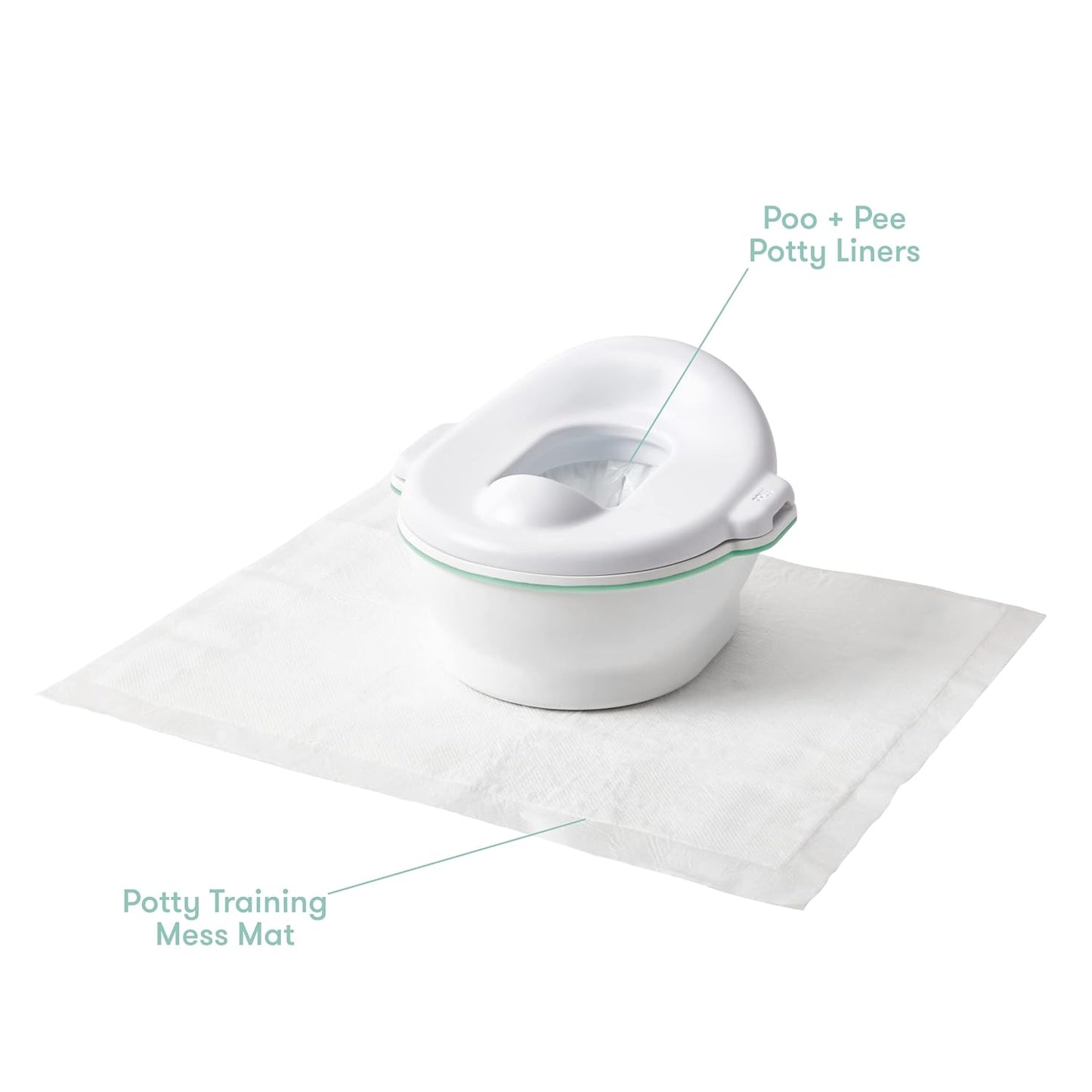Frida Baby Potty Mess Mats, Disposable, Super-Absorbent Floor Pads for Easy Cleanup, 20 Count