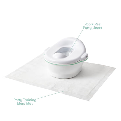 Frida Baby Potty Mess Mats, Disposable, Super-Absorbent Floor Pads for Easy Cleanup, 20 Count