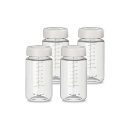 Baby Brezza Replacement Breastmilk Cooler Storage Bottles, Plastic, 10 oz, 4-Pack