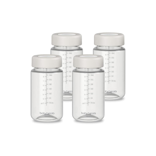 Baby Brezza Replacement Breastmilk Cooler Storage Bottles, Plastic, 10 oz, 4-Pack