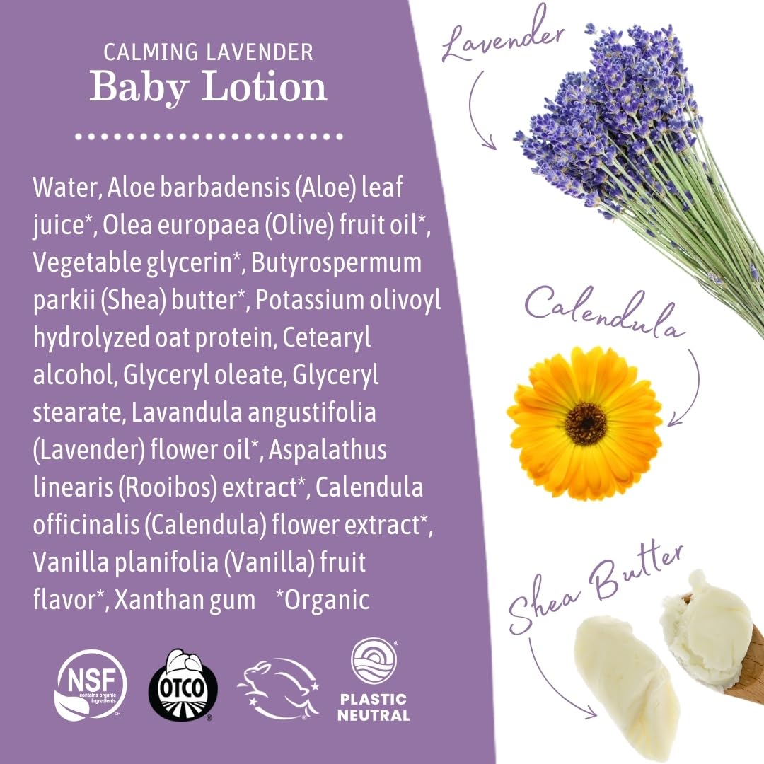 Earth Mama Simply Non-Scents Baby Lotion for Dry Skin - Calendula Cream for Newborn Skin Care - 8 oz - Fragrance Free - Infant Essentials