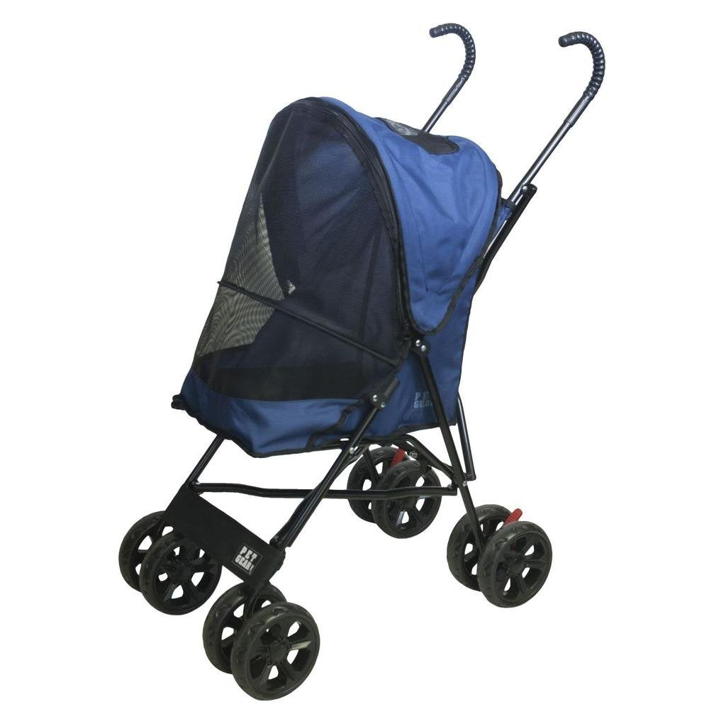 Pet Gear Travel Lite Plus Stroller, Compact, Easy Fold, No Assembly Required, Large Wheels for Cats and Dogs up to 15 pounds, Light Pink