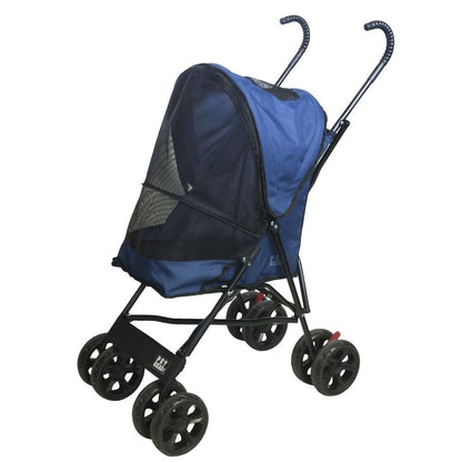Pet Gear Travel Lite Plus Stroller, Compact, Easy Fold, No Assembly Required, Large Wheels for Cats and Dogs up to 15 pounds, Light Pink
