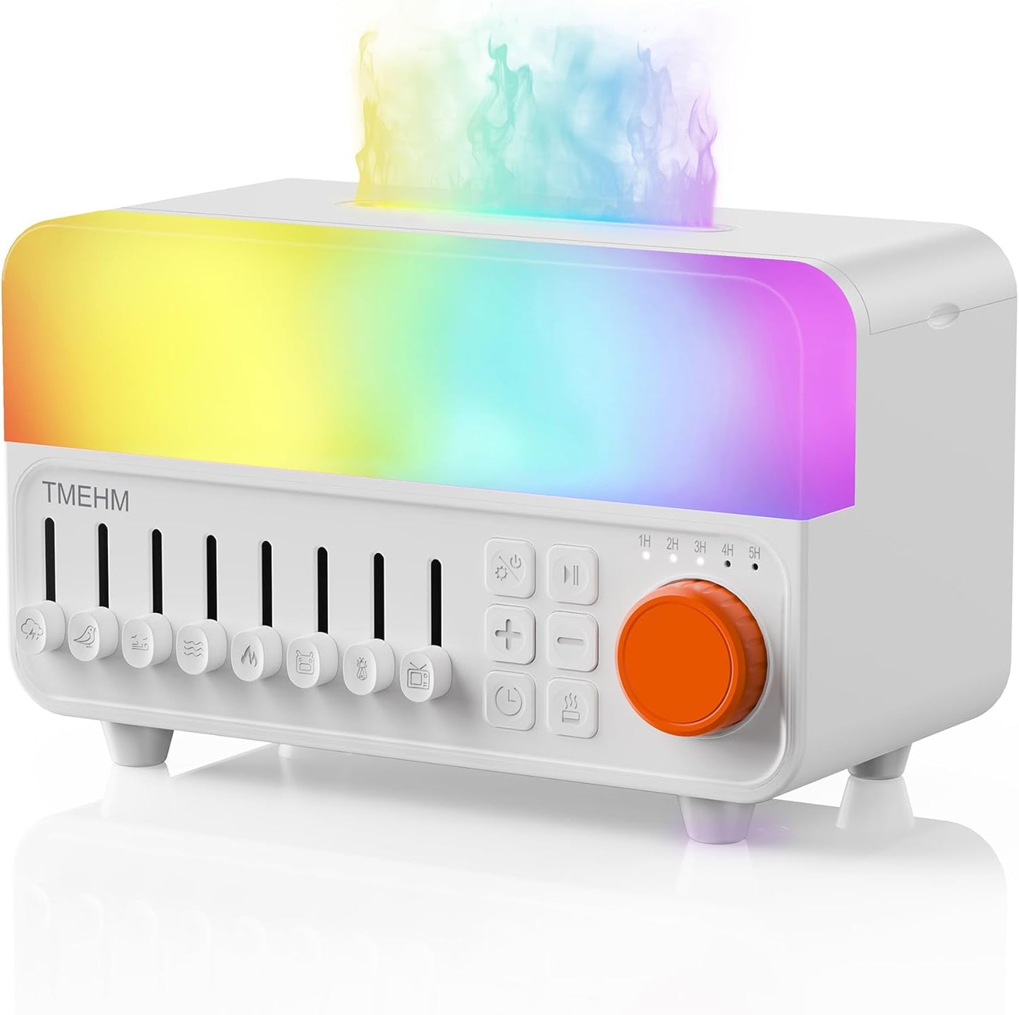 TMEHM 4-in-1 Sleep Sound Machine with White Noise & 8 Nature Sounds, Bluetooth Speaker, Night Light & Aroma Diffuser with Timer for Baby, Kids and Adults (Black)