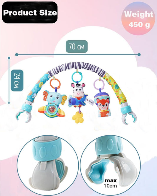 Pau1Hami1ton Baby Stroller Arch Toys, Car Seat Toys,Bouncer Toy Bar/Mobile for Bassinet,Adjustable Baby Hanging Toys Fit for Crib Bed,Stroller,Car Seat.S-19(Crab)