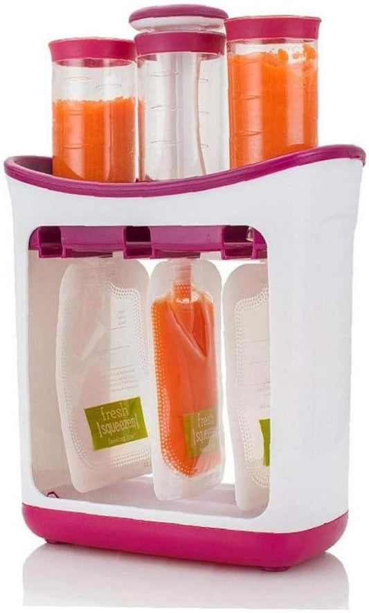 5pcs/set Baby Food Maker Baby Newborn Food Processor Blender Grinder Steamer Toddler Squeeze Fruit Juice Station
