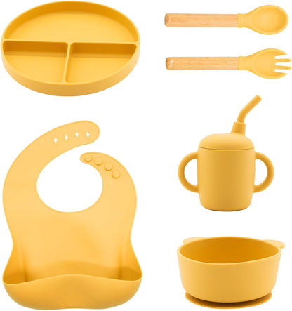 Silicone Baby Feeding Set 21 Pcs, Baby Led Weaning Supplies, Baby Feeding Supplies Set BPA Free, Essentials for Newborn Gift Mixed