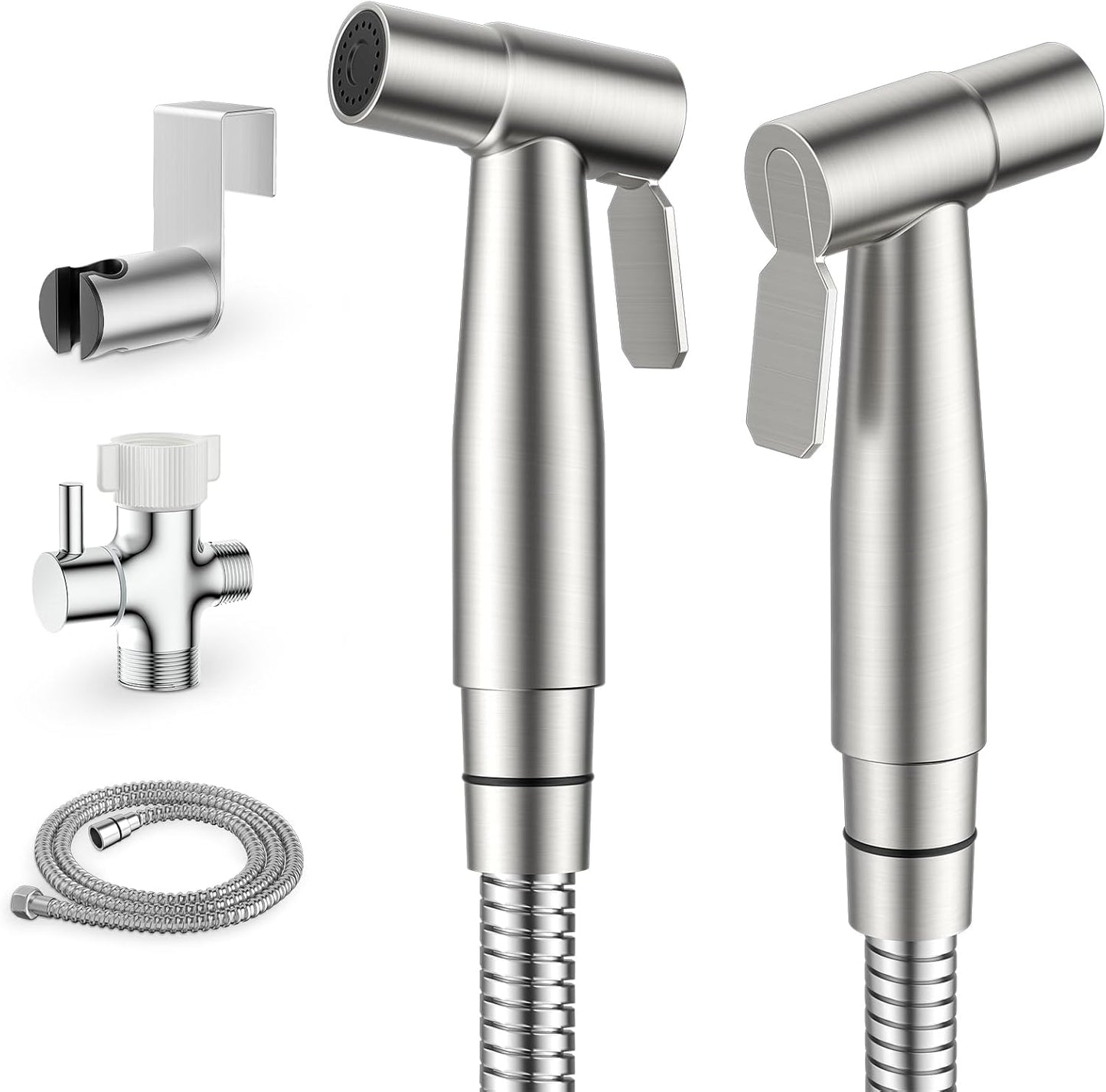 Handheld Bidet Sprayer for Toilet, Stainless Steel Jet Spray Kit Adjustable Pressure, Leak-Proof Jet Spray, Feminine Wash & Muslim Shower, Wall/Toilet Mount, Used for RV Toilets