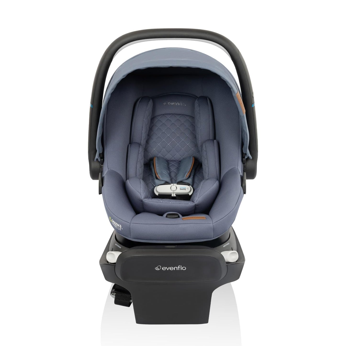 Evenflo Revolve180 LiteMax NXT Rotating Rear-Facing Lightweight Preemie and Infant Car Seat 3-30lbs. with SensorySoothe. Easy Install with Base (Agate Purple)
