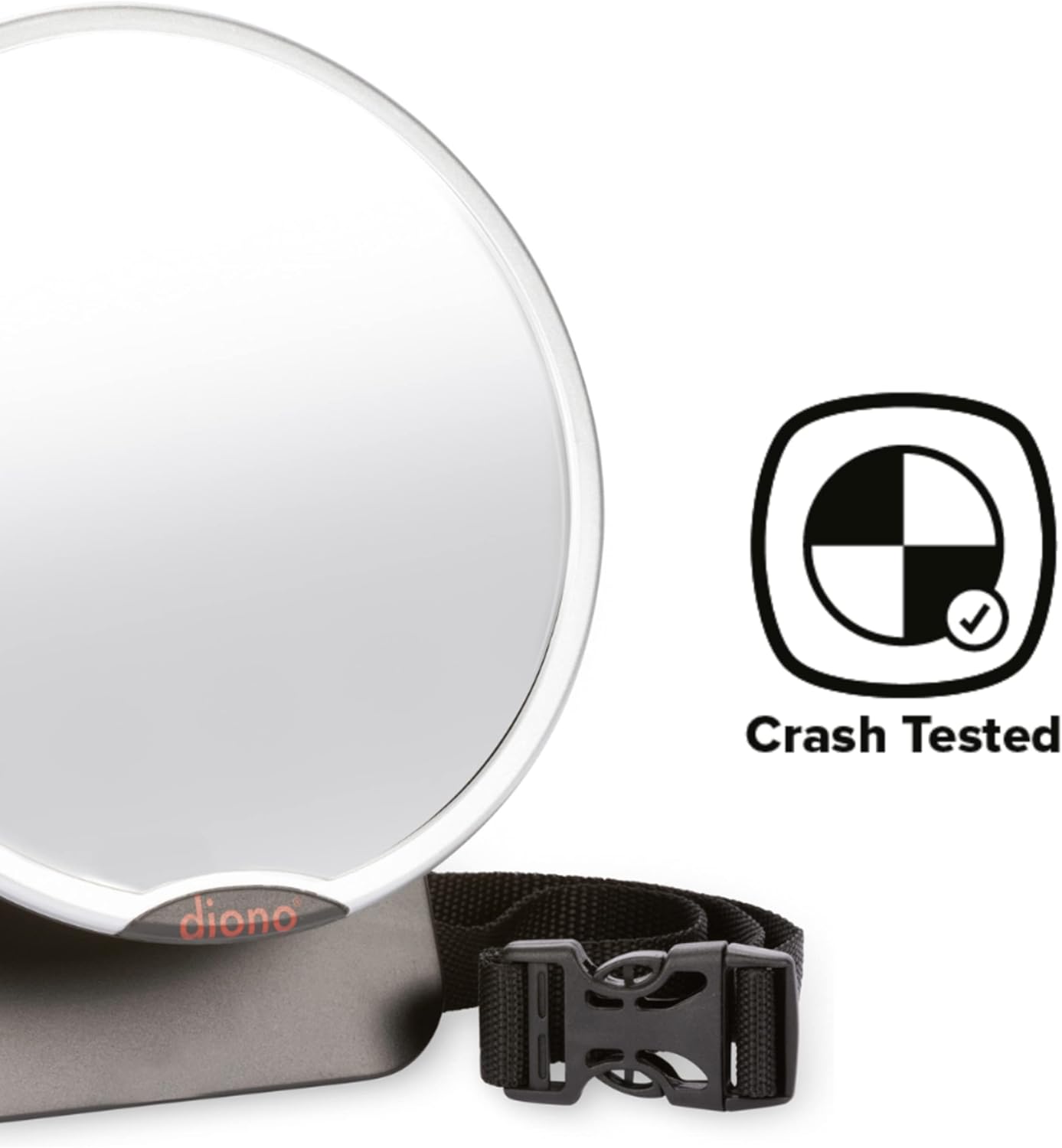 Diono Easy View Pack of 2 Baby Car Mirrors, Safety Car Seat Mirror for Rear Facing Infant, Fully Adjustable with 360 Rotation, Wide Crystal Clear View, Shatterproof, Crash Tested