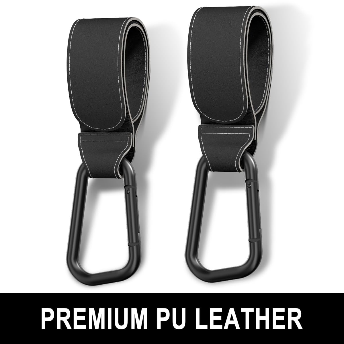 Baby Stroller Hooks for Hanging Bags, Universal Stroller Clips Accessories, Mommy Hook for Diaper Bag, Shopping Cart, Purse, Backpack - 2 Pack, Abstract Leaf