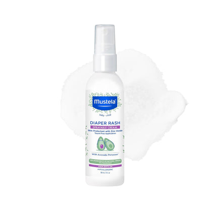 Mustela Baby Diaper Rash Cream Spray – Touch-Free protectant with Zinc Oxide & Natural Avocado - Treats, Soothes and Prevents Diaper Rash- Fragrance-Free - 3 fl. oz