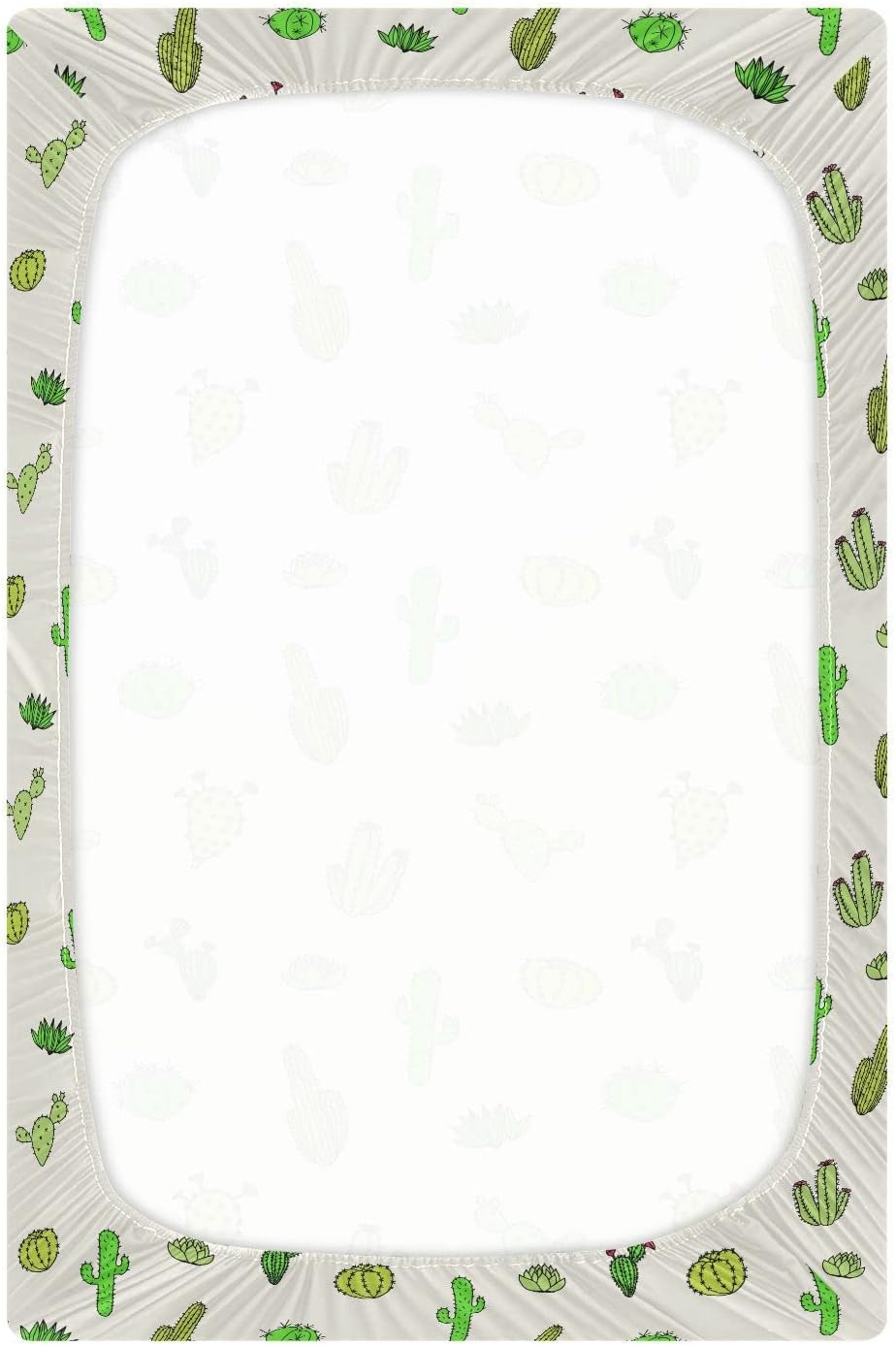 Fall Cute Mushroom Leaves Fitted Crib Sheets Stretchy Portable Playard Sheets for Baby Toddler, Breathable Soft Mini Crib Mattress 52 x 28 in for Boys and Girls