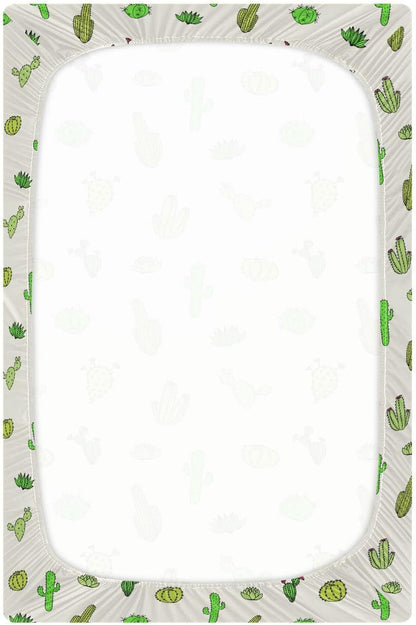 Fall Cute Mushroom Leaves Fitted Crib Sheets Stretchy Portable Playard Sheets for Baby Toddler, Breathable Soft Mini Crib Mattress 52 x 28 in for Boys and Girls