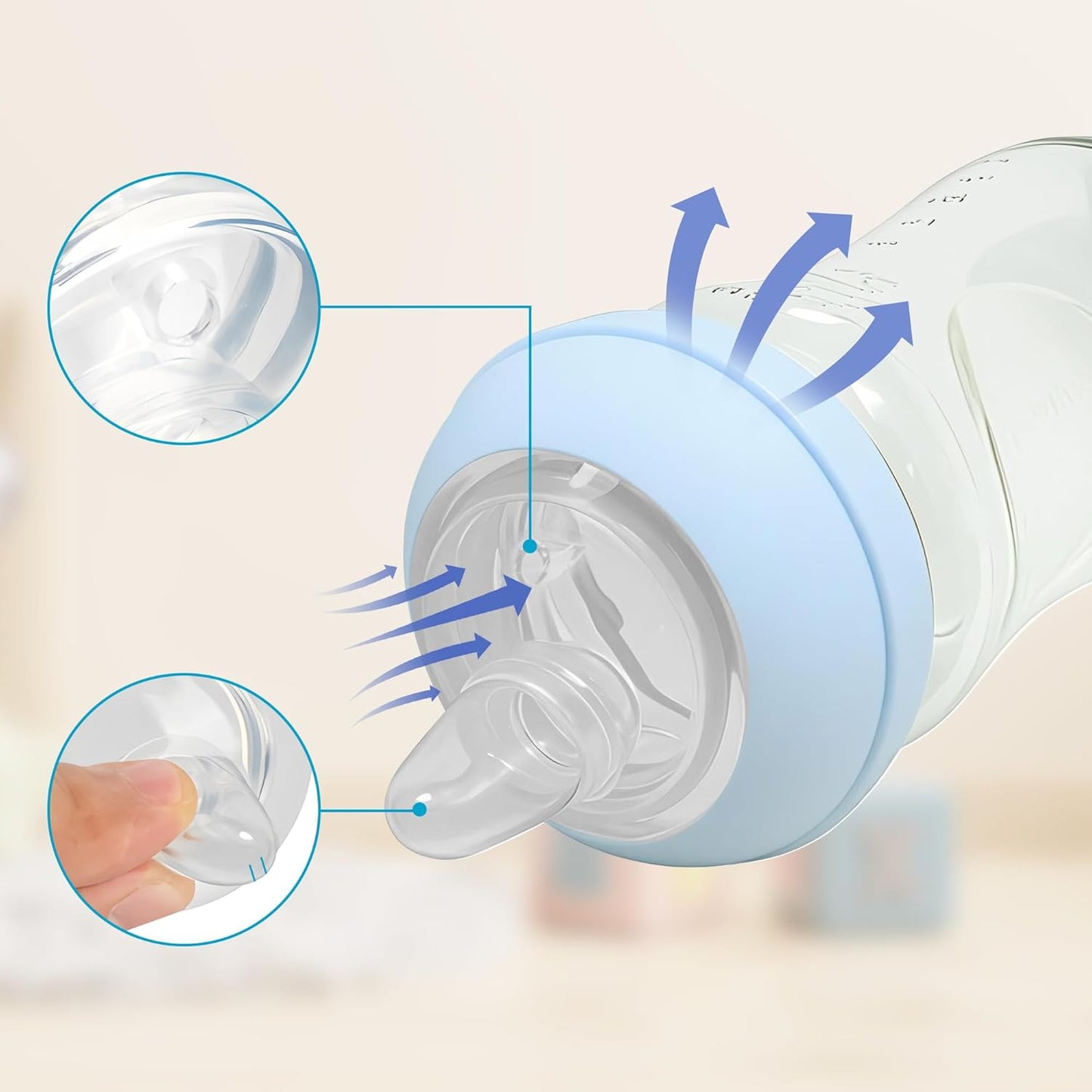 Sippy Spout Nipples for Philips Avent Baby Bottles, Natural Trainer Sippy Cup My Grippy Spout Sippy Cup and Natural Trainer Sippy Cup, Soft 100% Silicone Sippy Spout Nipples (Sippy Nipple)