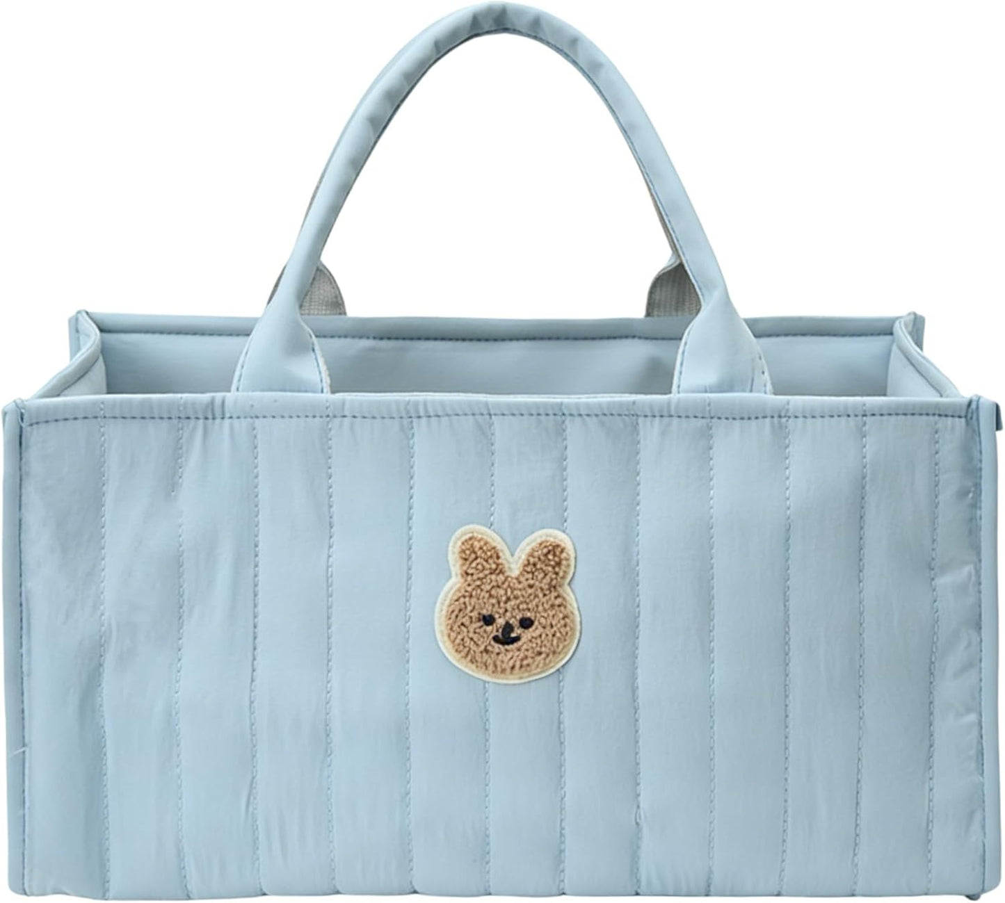 Diaper Caddy Organizer,Cute Floral Nursery Storage Basket,Soft Portable Changing Table Car Caddy Organizer Gift (Floral B)