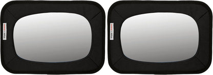 Nuby x Safe in the Seat Backseat Baby Mirror - Shatter-Resistant Car Mirror with Tether Anchor Strap - Fits Most Headrests for Rear-Facing Baby Monitoring