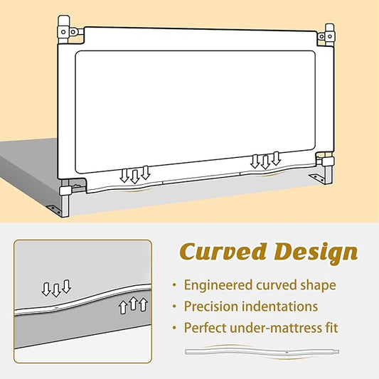 JWPEHOE Height Adjustable Bed Rail for Toddlers, Kids Safety Baby Bed Rail for Twin/Full/King/Queen Size Bed (1 Side, 74.8 Inch)
