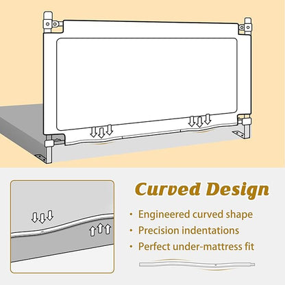 JWPEHOE Height Adjustable Bed Rail for Toddlers, Kids Safety Baby Bed Rail for Twin/Full/King/Queen Size Bed (3 Sides, 78 * 78 * 59 Inch)