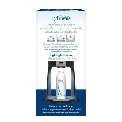 Dr. Brown's Insta-Prep Warm Water Dispenser to Instantly Prepare Baby’s Formula Bottle,Large Capacity Glass Tank with 3 Temperature Settings,Black