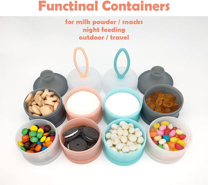 Baby Formula Dispenser, Formula Container, Portable Milk Powder Dispenser Container, Baby Feeding Travel Storage Container, Non-Spill Stackable Baby Snack Storage Container, BPA Free, 2 Packs