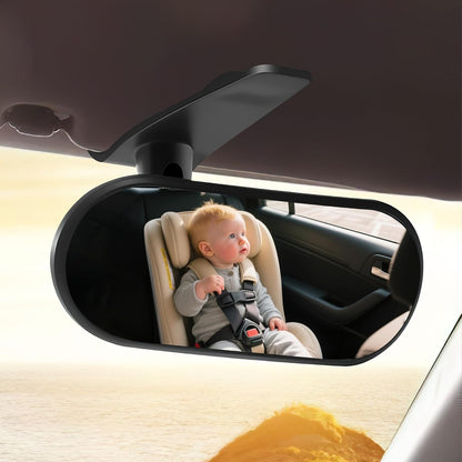 Wuyaoyao HD Baby Car Mirror Rear Facing, Stick-on 360° Adjustable Baby Rear View Mirror for Cars Windshield, Wide Angle Convex Safety Rearview Mirrors for Backseat, Car Accessories Interior (Stick-on)