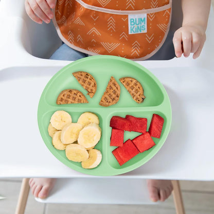 Vicloon Toddler Plates, 3 Pcs Silicone Baby Plates, BPA Free Suction Plates with Lids for Babies and Toddlers, Suction Plate Feature, Divided Plate Design,Toddler Plate Microwave&Dishwasher Safe