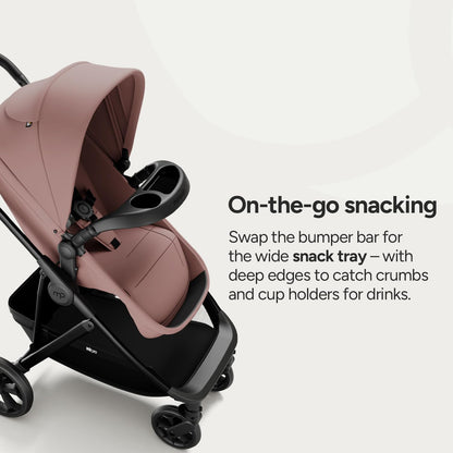 Mompush Baby Stroller, Convertible 2-in-1 with Bassinet Option, Infant Car Seat Compatible, Includes Adapter - Sturdy Full-Size Infant Stroller for Family Adventures