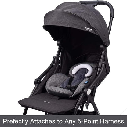 COOLBEBE New 2-in-1 Babybody Cushion for Baby Newborn Infants - Extra Soft Stroller Cushion Pads Car Seat Insert, Perfect for Carseats, Strollers, Swings, Grey