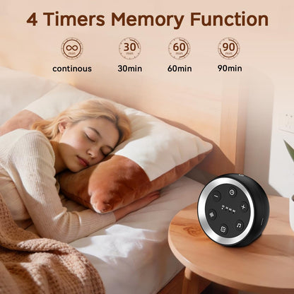 Continuous Sound Machine Battery Small White Noise Machine for Baby Kids Adult with 32 Soothing Sounds 32 Volume Levels Sleep Brown Noise Machine for Travel Office Privacy with 4 Timer & Memory