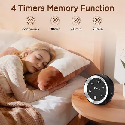 Small Sound Machine Battery Mini White Noise Machine for Baby Kids Adult with 32 Relaxing Sounds 32 Volume Levels Sleep Brown Noise Machine for Travel Office Privacy with 4 Timer & Memory