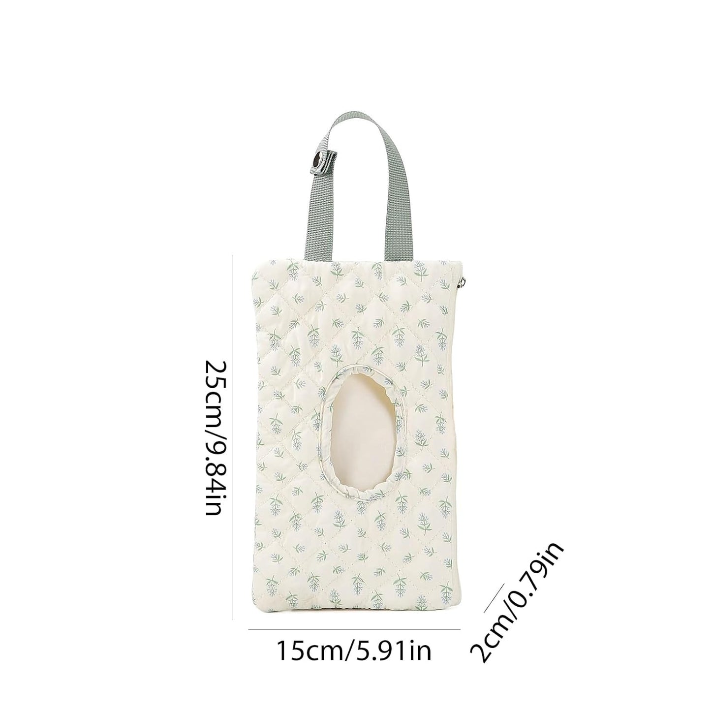 Quilted Baby Diaper and Wipes Pouch Portable Mommy Bag for Stroller Reusable Wipes Pouch with Lanyard for Casual Travel (Beige)
