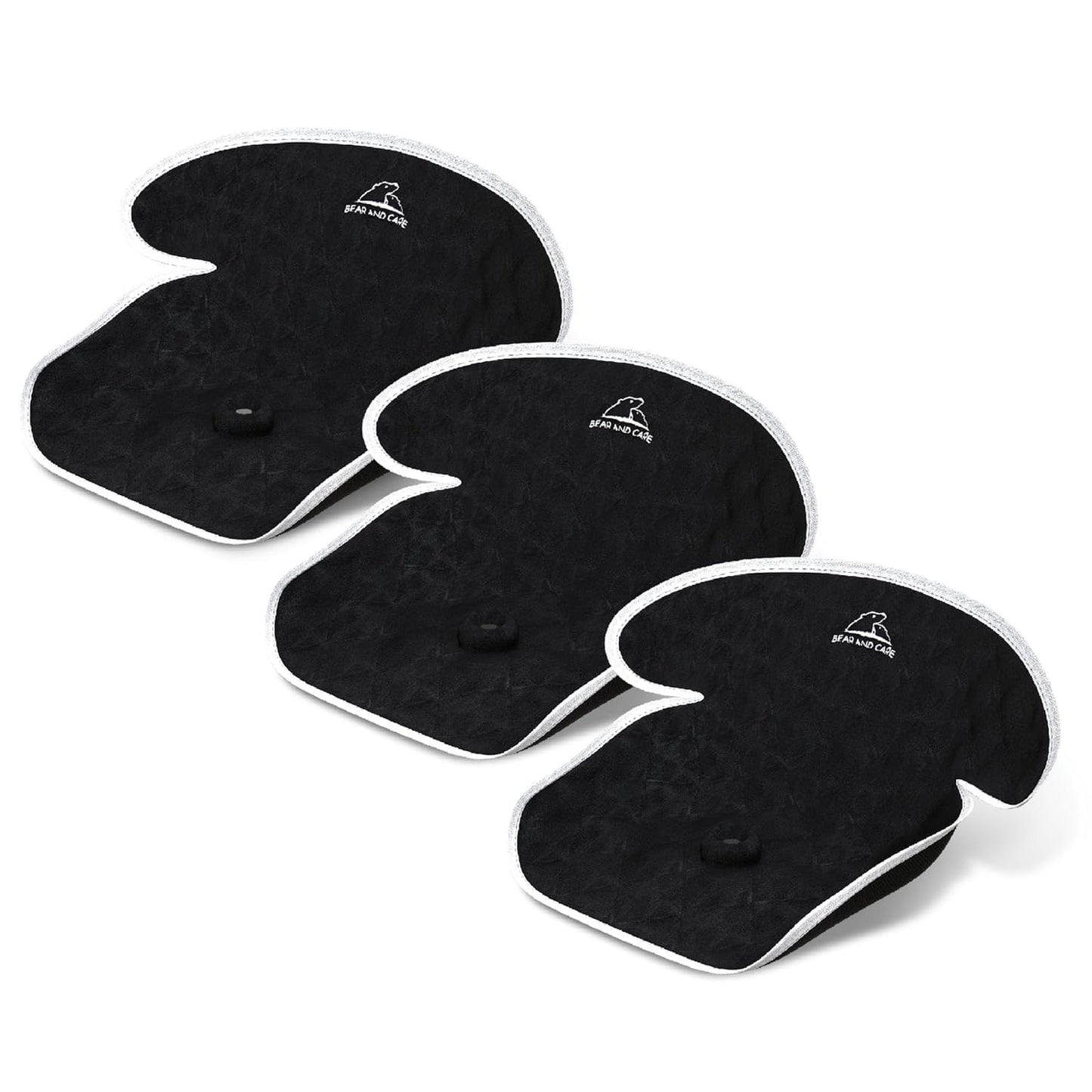Bear and Care - Piddle Pads - Strollers, Bouncers & Car Seat Pad, Waterproof & Machine-Washable Cover on Car Potty for Toddler Toilet Training (Black, Pack of 2)