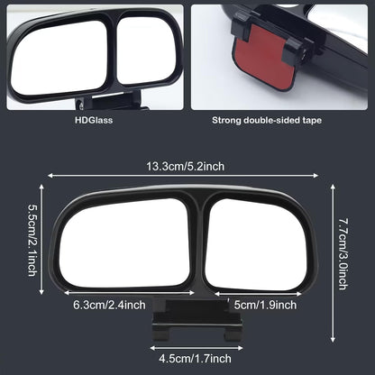 Blind Spot Mirror Adjustable 360 Degree Car Side Mirror, HD Glass Rear View Exterior Accessories Frame Thickness Less than 5MM for Car SUV (long-armed Right)